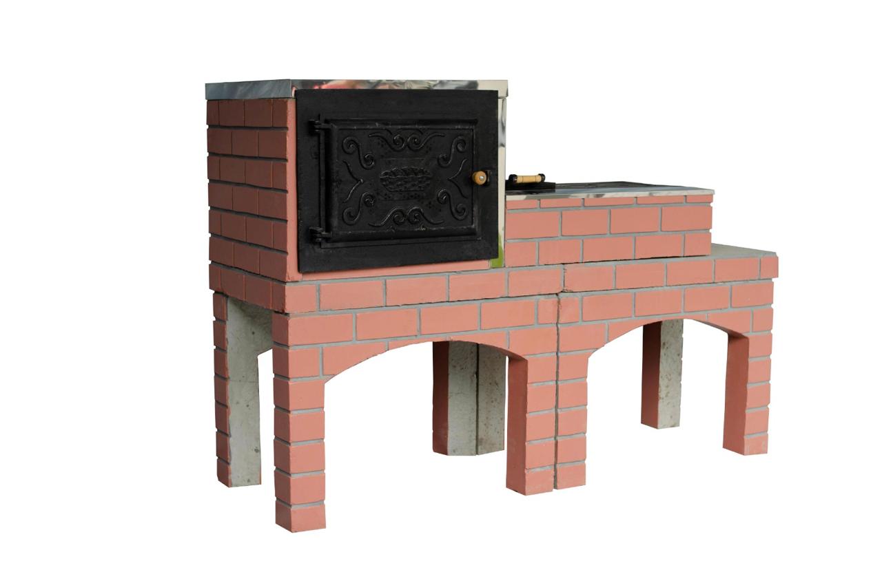 Fogão a Lenha Com Forno TJ Vermelho